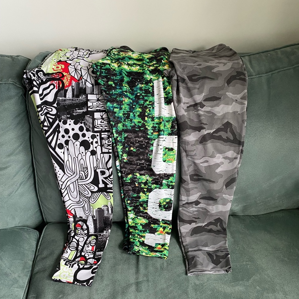 Bundle of brand new, never worn, Reebok athletic leggings with tags